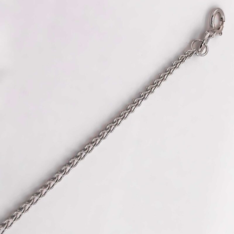 (FC23) 1.8mm Rhodium Plated Sterling Silver Fancy Chain