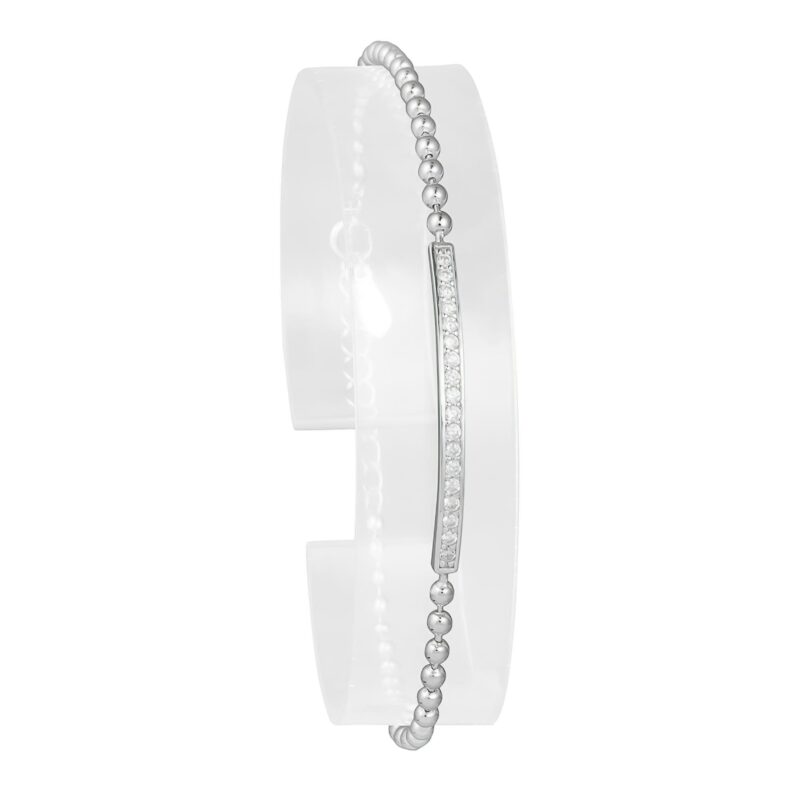 (BR343) Rhodium Plated Sterling Silver Bracelet