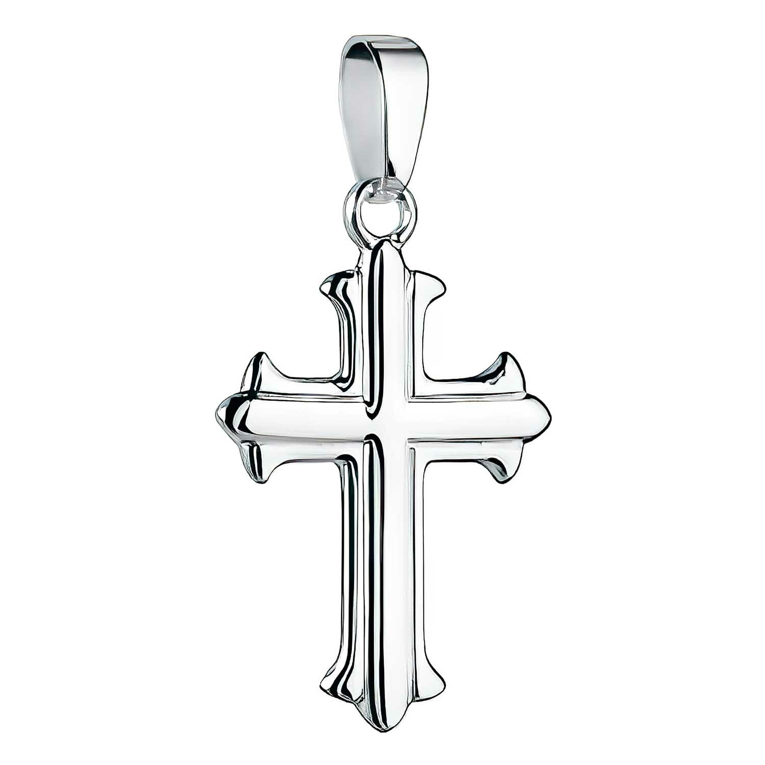 (CR148) Rhodium Plated Sterling Silver Cross Pendant Cross Pendant ...