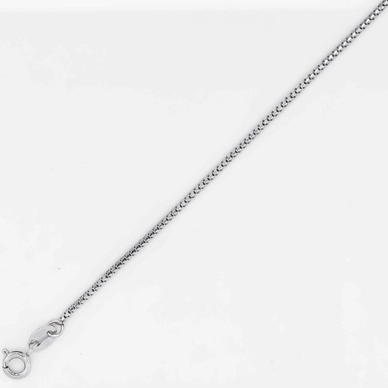 (FC07) 1.2mm Rhodium Plated Sterling Silver Fancy Chain