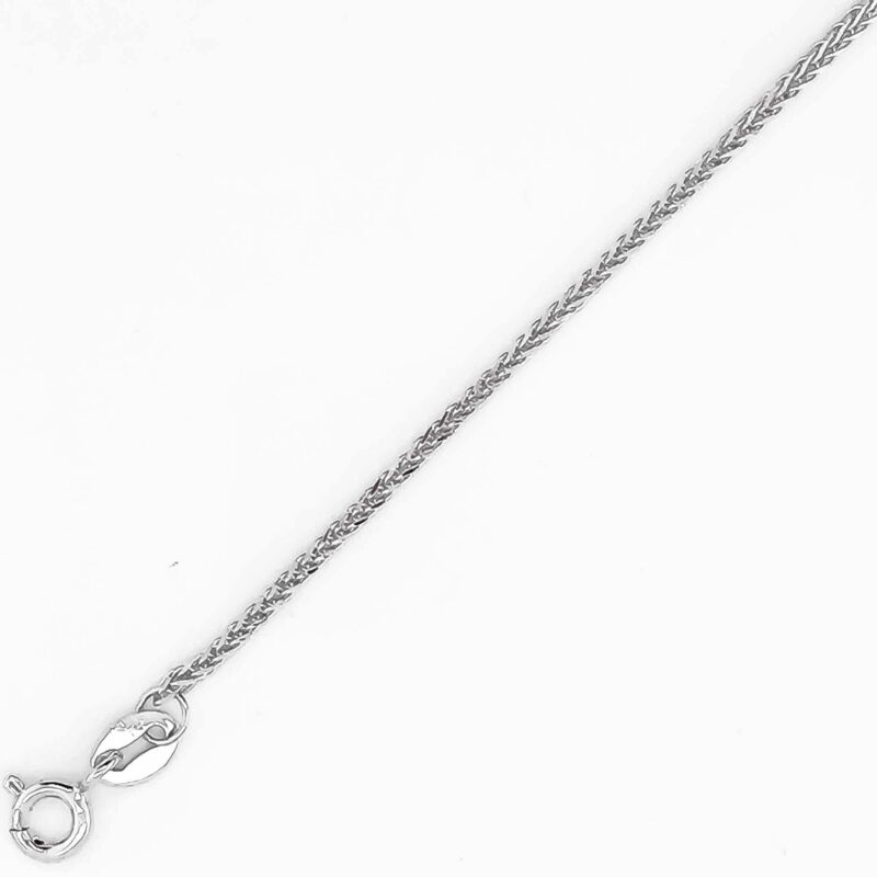 (FC24) 1.1mm Rhodium Plated Sterling Silver Fancy Chain