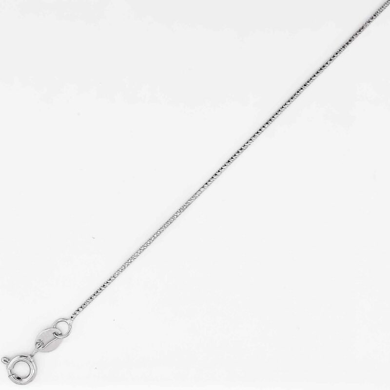 (FC32) 0.9mm Rhodium Plated Sterling Silver Fancy Chain - 45cm