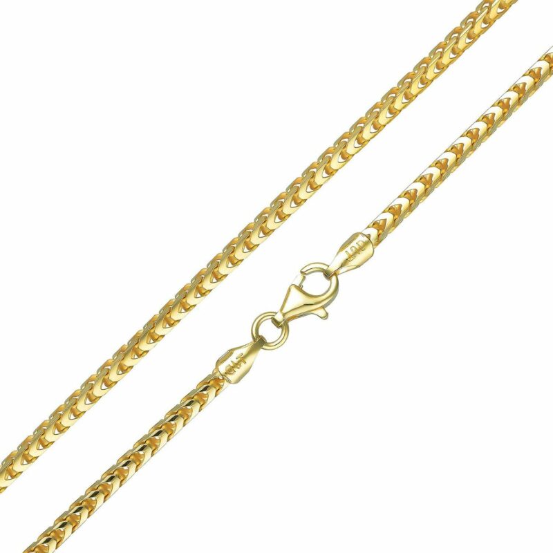 (FRA230G) 2.5mm Gold Plated Sterling Silver Franco Chain