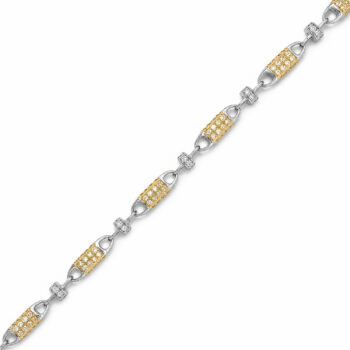 (HNP01Y) Yellow CZ Fancy Necklace/ Chain - 5x5mm - 90cm