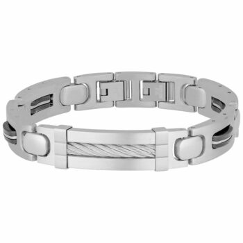 (MBR030S) 12mm Mens Stainless Steel Bracelet