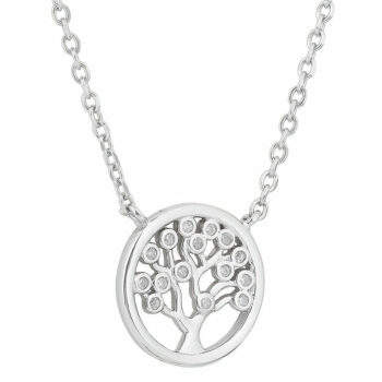 (NP303) Rhodium Plated Sterling Silver Necklace