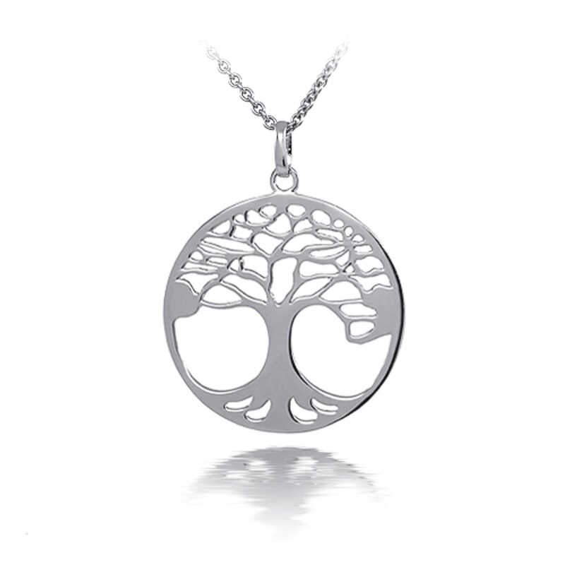 (P159) Rhodium Plated Sterling Silver Pendant - 34x34mm