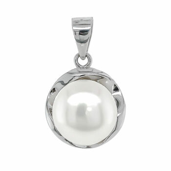 (P263) Rhodium Plated Sterling Silver Pendant