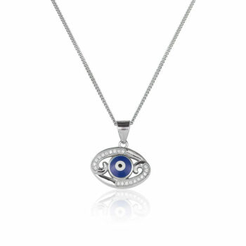 (P313) Rhodium Plated Sterling Silver Pendant