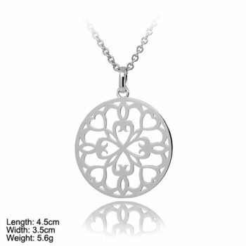 (PD002) 925 Rhodium Plated Sterling Silver Pendant