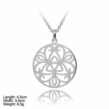 (PD004) 925 Rhodium Plated Sterling Silver Pendant