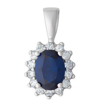 (PMS102) Rhodium Plated Sterling Silver Pendant