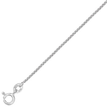 (POP001) 1.1mm  Rhodium Plated Sterling Silver Popcorn Chain with 45+5cm Extension