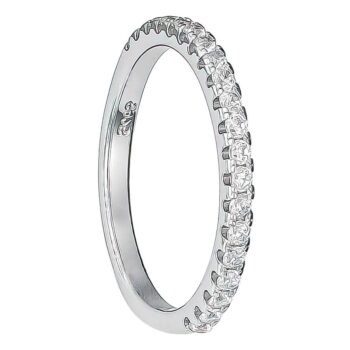 (R441) Rhodium Plated Sterling Silver CZ Ring