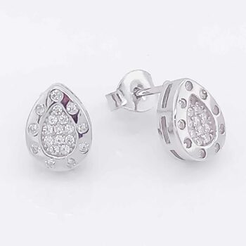 (ST072) Rhodium Plated Sterling Silver Studs