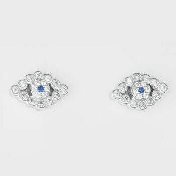 (ST122) Rhodium Plated Sterling Silver Studs