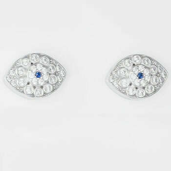 (ST125) Rhodium Plated Sterling Silver Studs