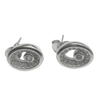 (ST184) Rhodium Plated Sterling Silver Stud Earrings