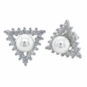 (ST208) Rhodium Plated Sterling Silver Studs