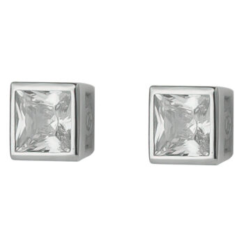 (STS08) Rhodium Plated Sterling Silver Stud Earrings