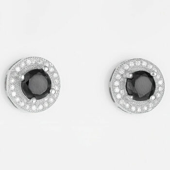 (STS12) Rhodium Plated Sterling Silver Stud Earrings