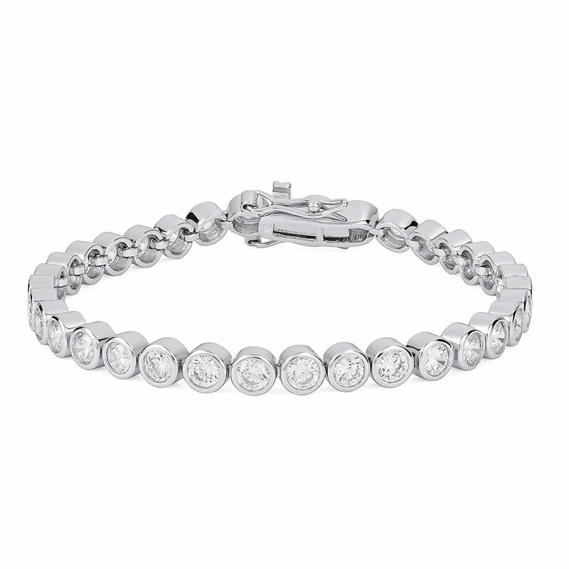 Rhodium Plated Sterling Silver Constellation Zodiac Rings With Cubic Zirconia