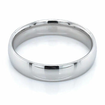 (WBP05) Rhodium Plated Sterling Silver Men's Ring