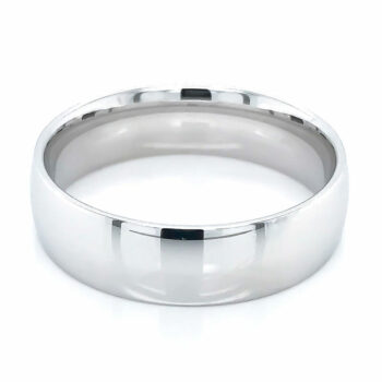 (WBP06) Rhodium Plated Sterling Silver Men's Ring