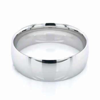 (WBP07) Rhodium Plated Sterling Silver Men's Ring