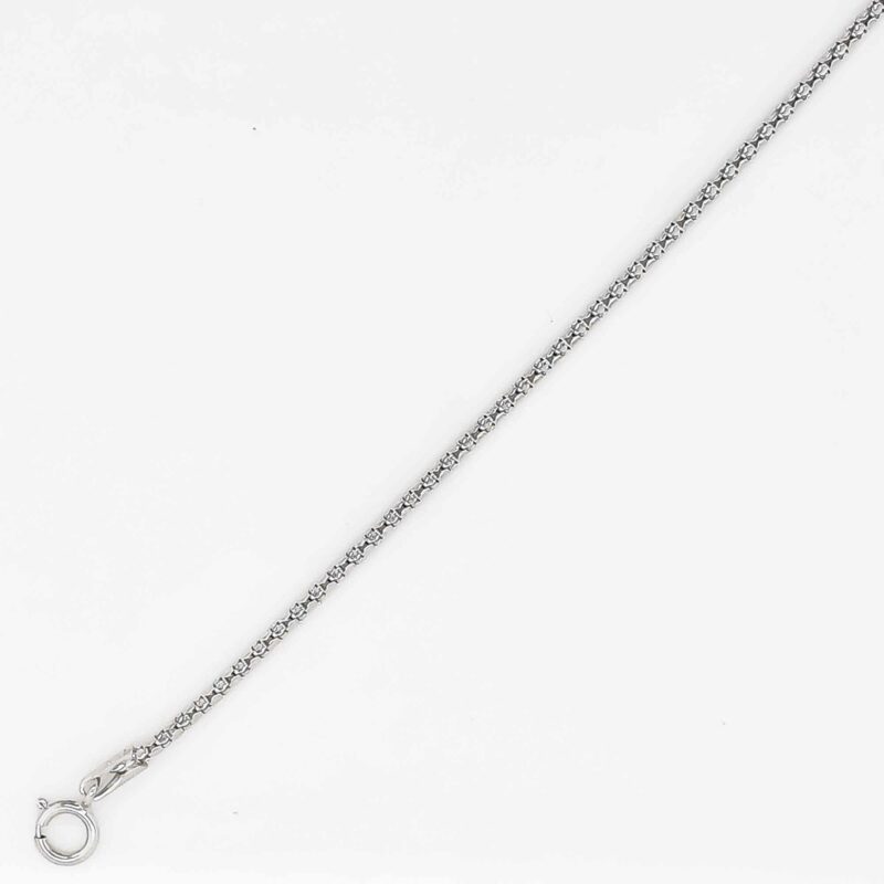(FC17) 1.5mm Rhodium Plated Sterling Silver Fancy Chain